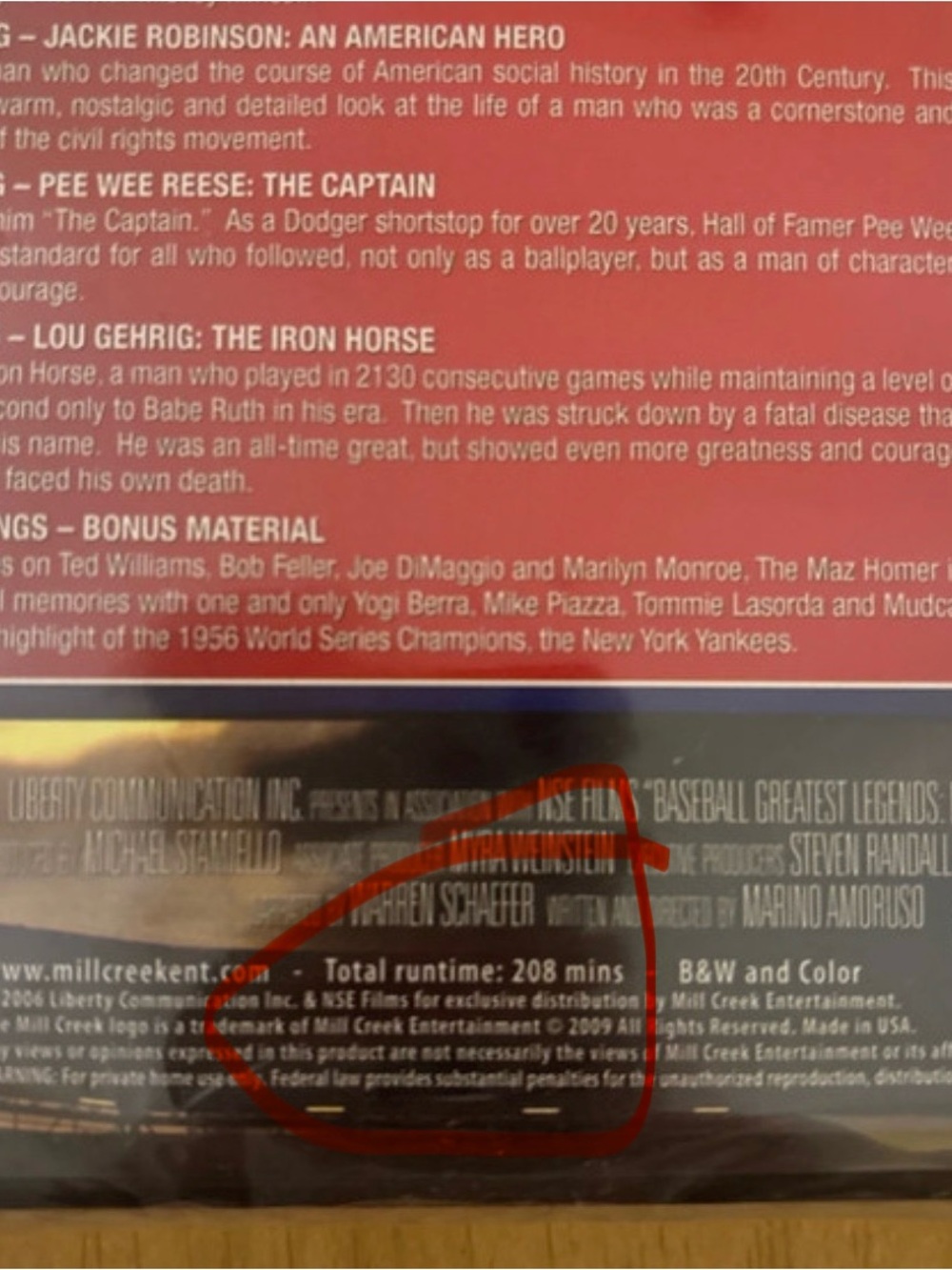 Baseball’s Greatest Legends DVD - Picture 4 of 4